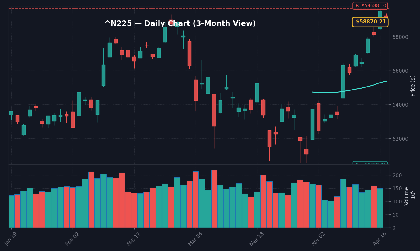 日経平均 daily chart